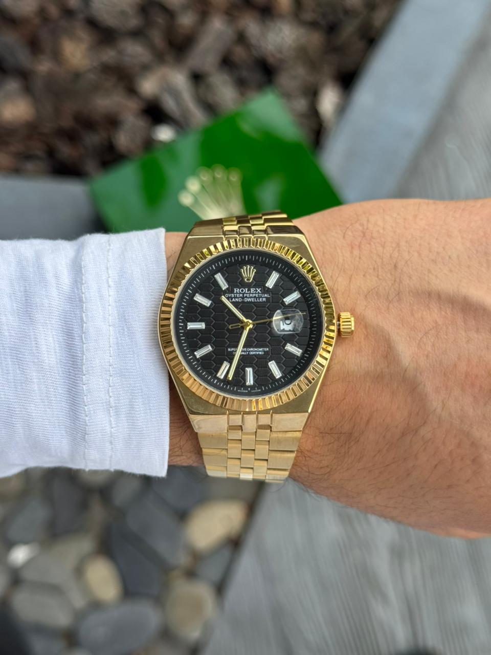 Rlx Oyster Luxe Dorado Tablero Negro