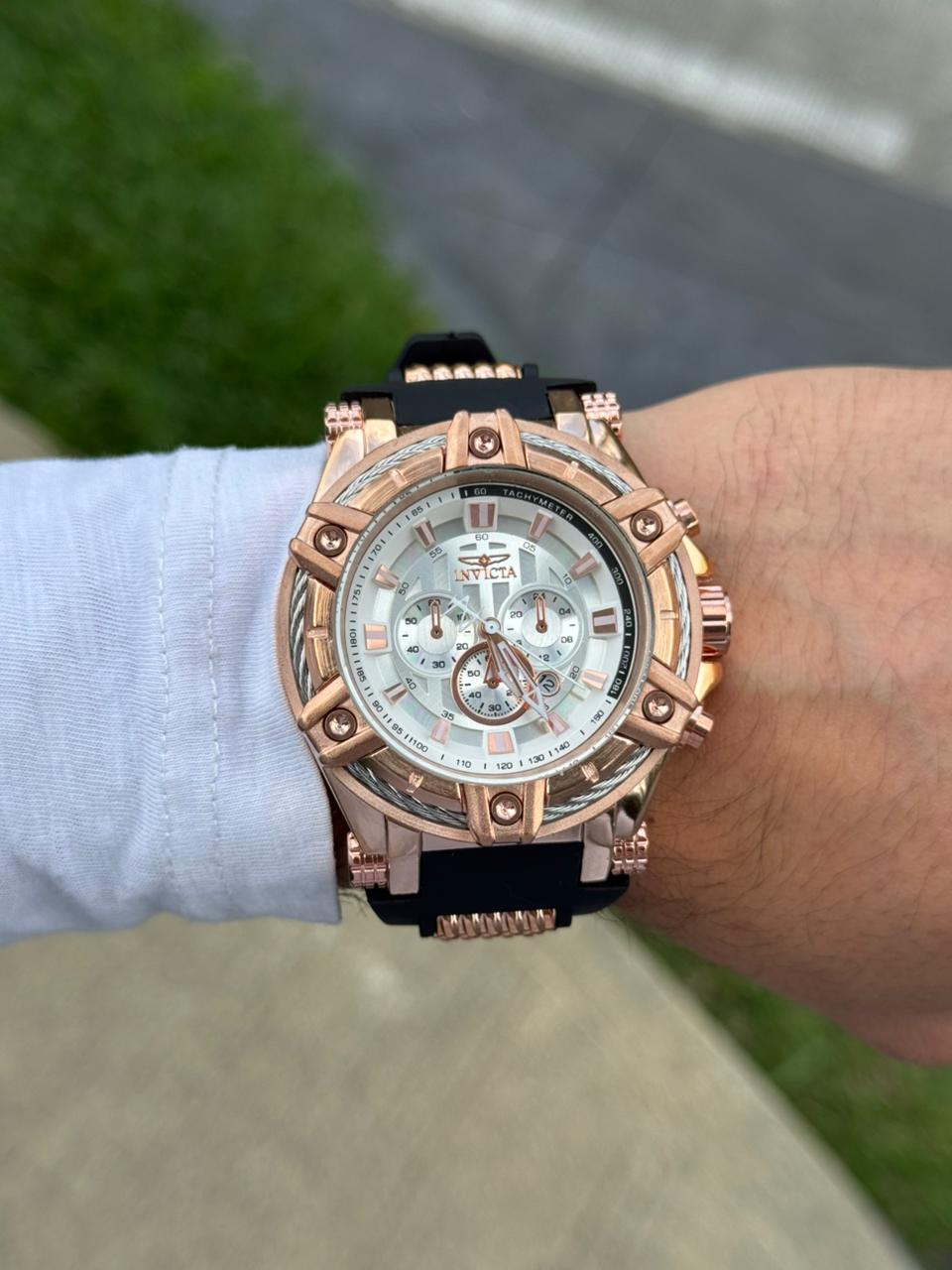 Invct 255 Goma Negra Tablero Blanco Oro Rosa