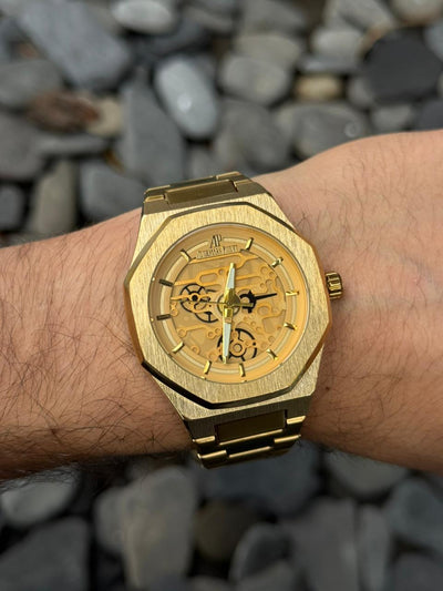 Admrs  Oak Metalico Dorado Tablero Dorado