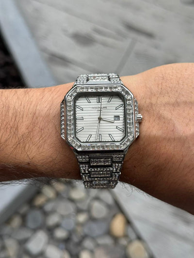 Patk Phlppe Circones Plateado Tablero Plateado