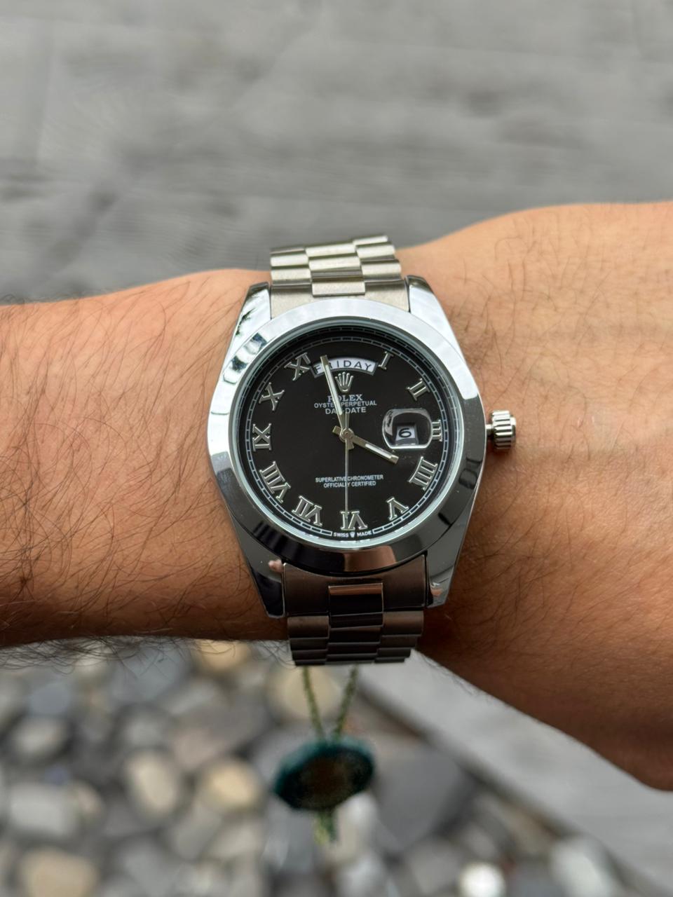 Rlx Roman Liso Plateado Tablero Negro