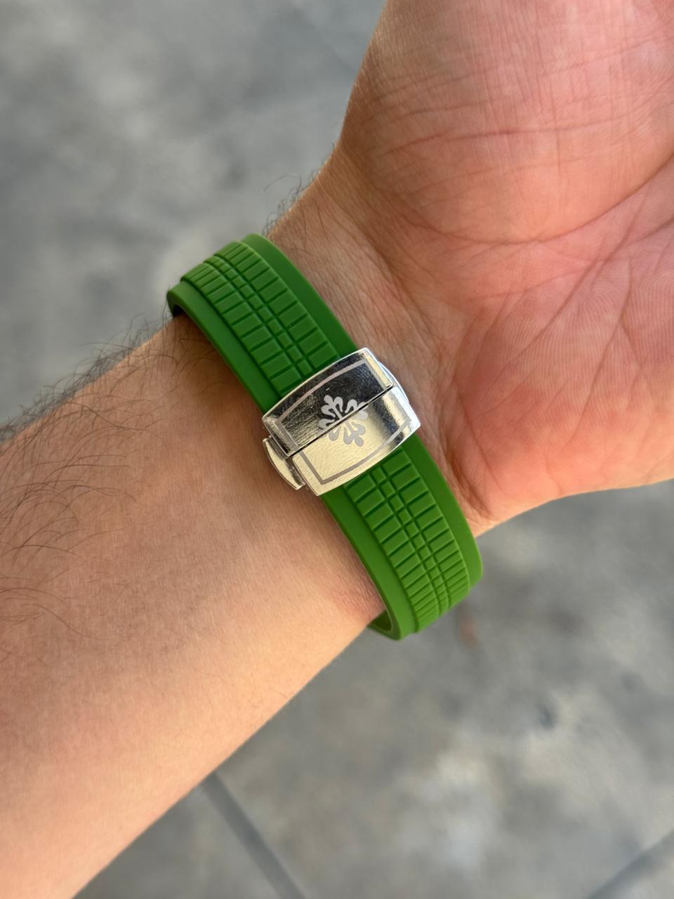 Ptk Circones Goma Verde Tablero Verde Plateado