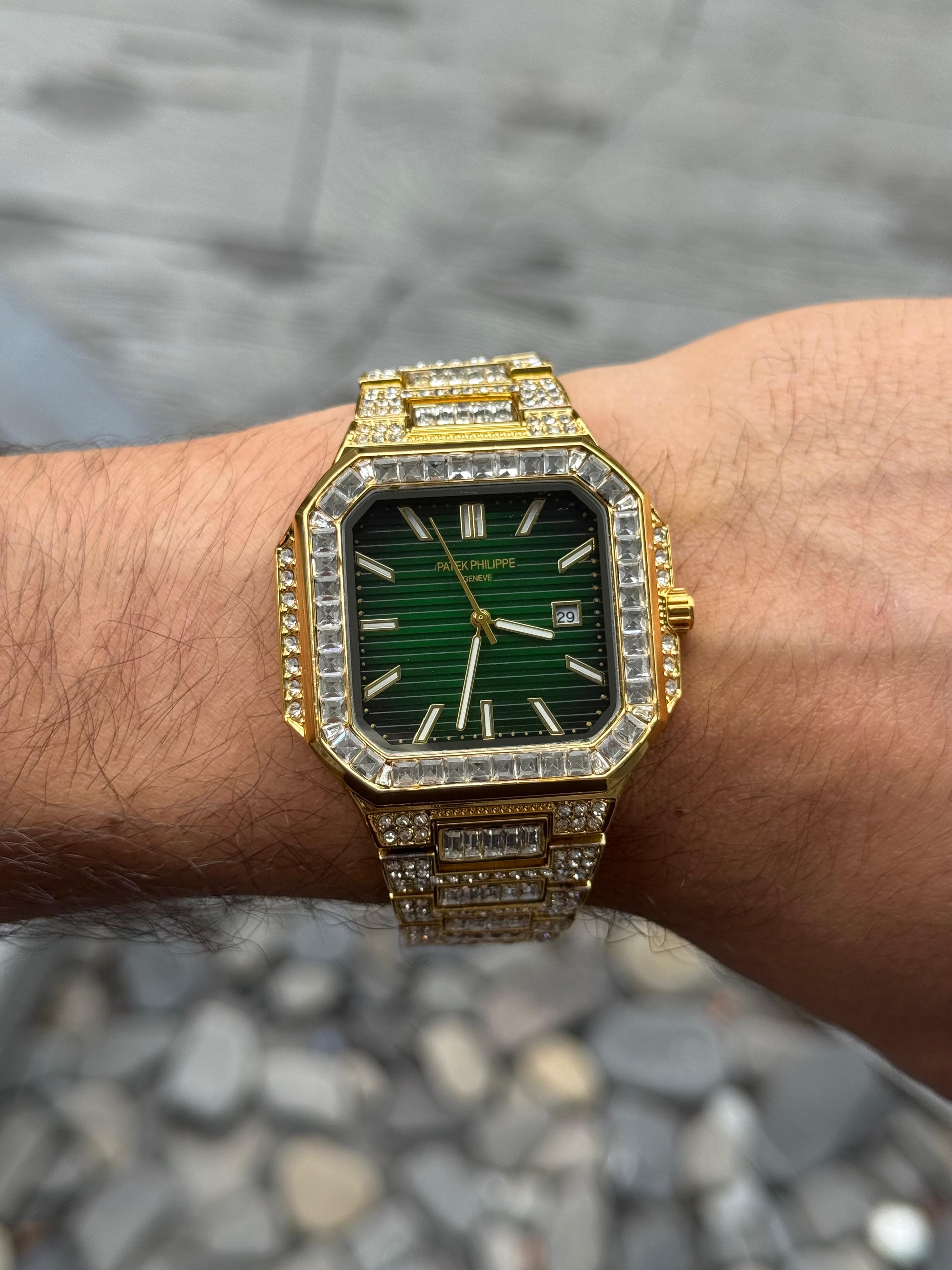 Patk Phlppe Circones Dorado Tablero Verde