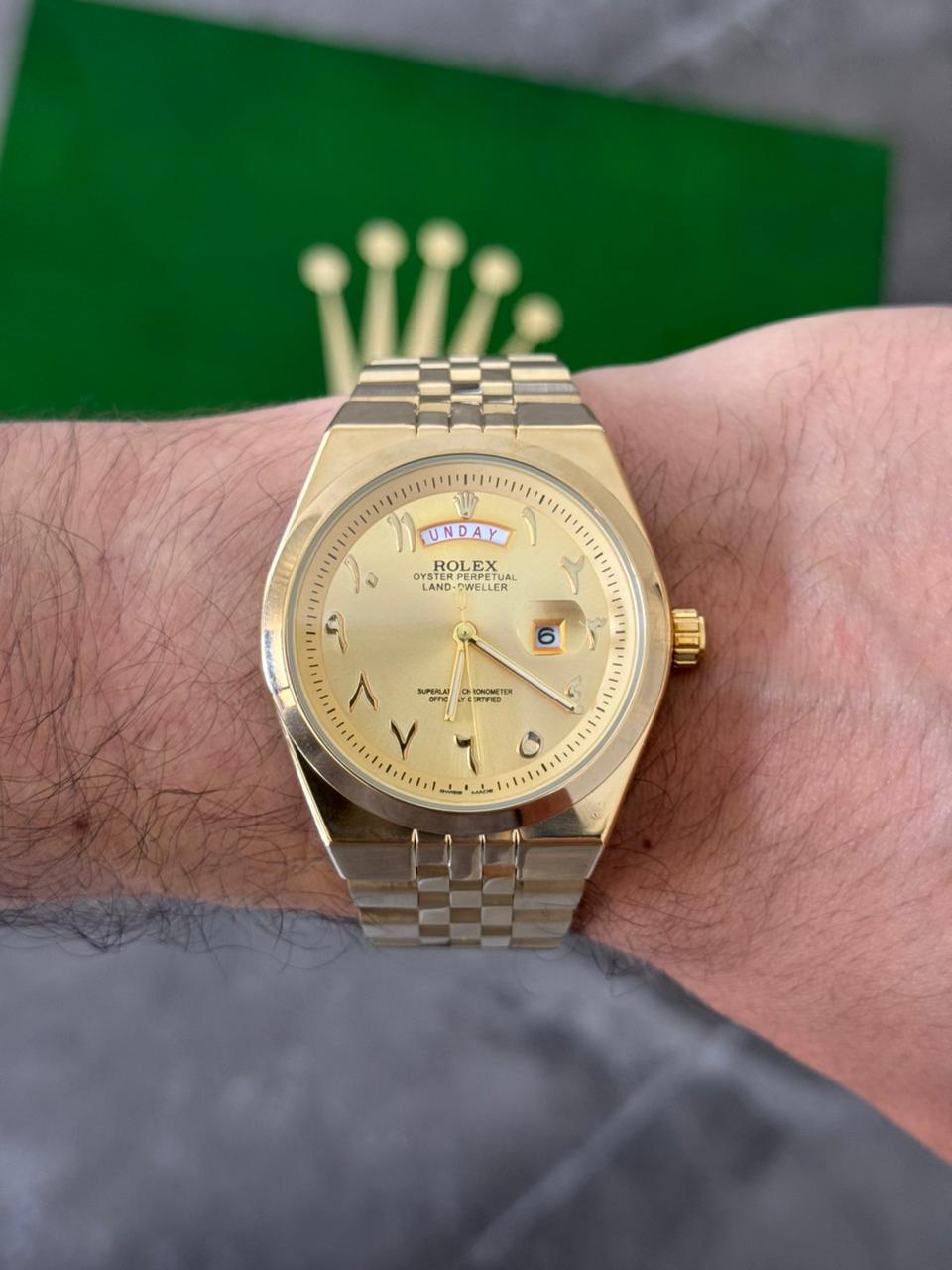Rlx Lx Arabe Dorado Tablero Dorado