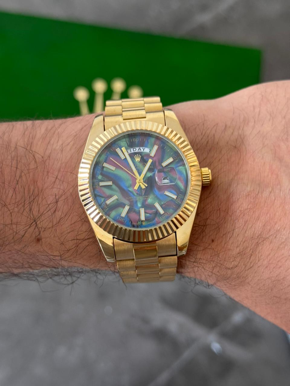 Rlx RSP Dorado Tablero Azul Tornasol