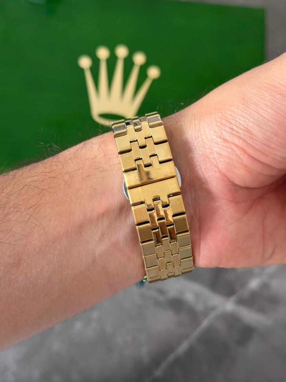 Rlx Oyster Luxe Dorado Tablero Verde