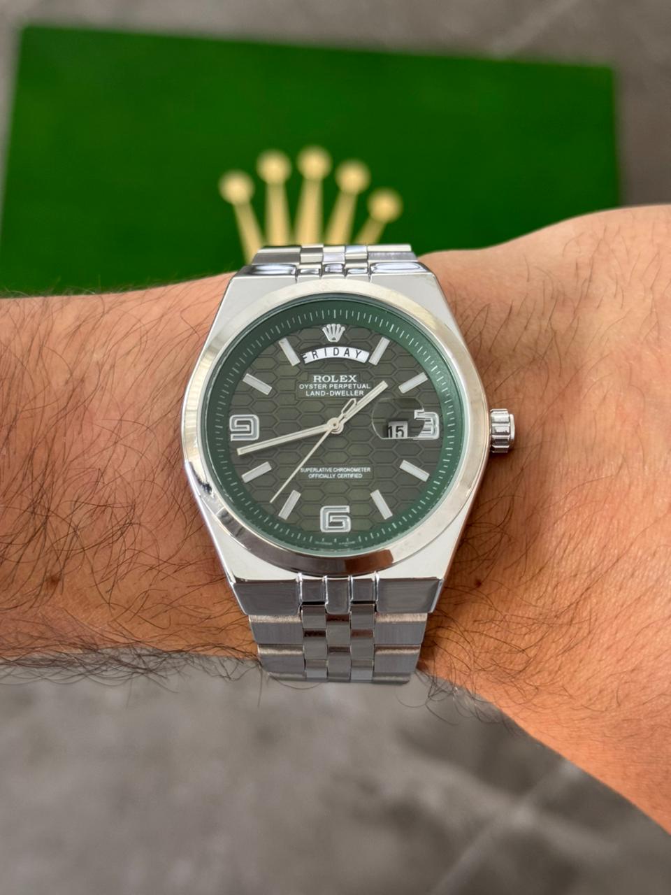 Rlx Lx Liso Plateado Tablero Verde