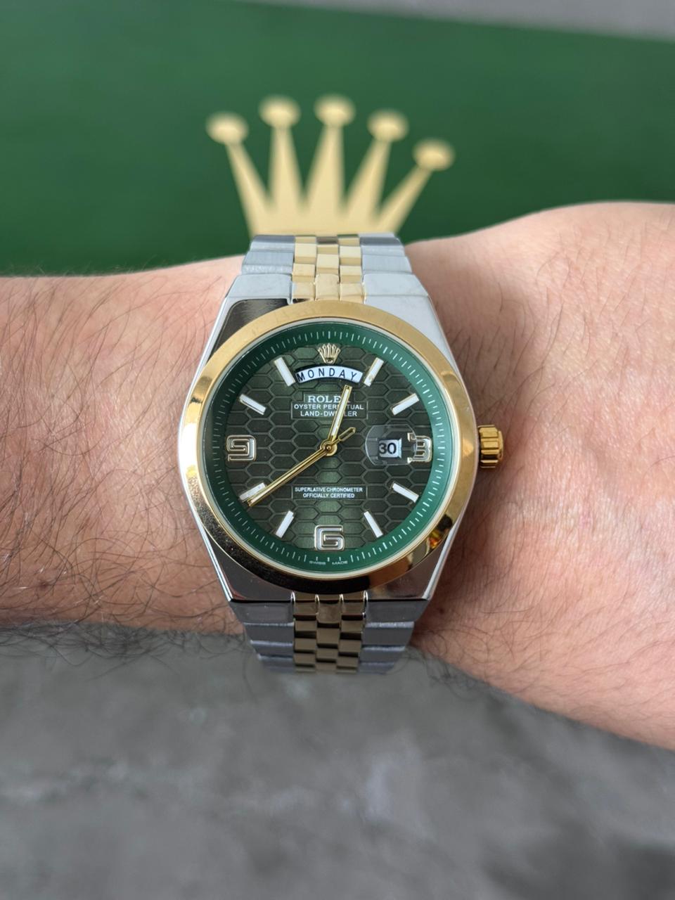 Rlx Lx Liso Bicolor Dorado Tablero Verde