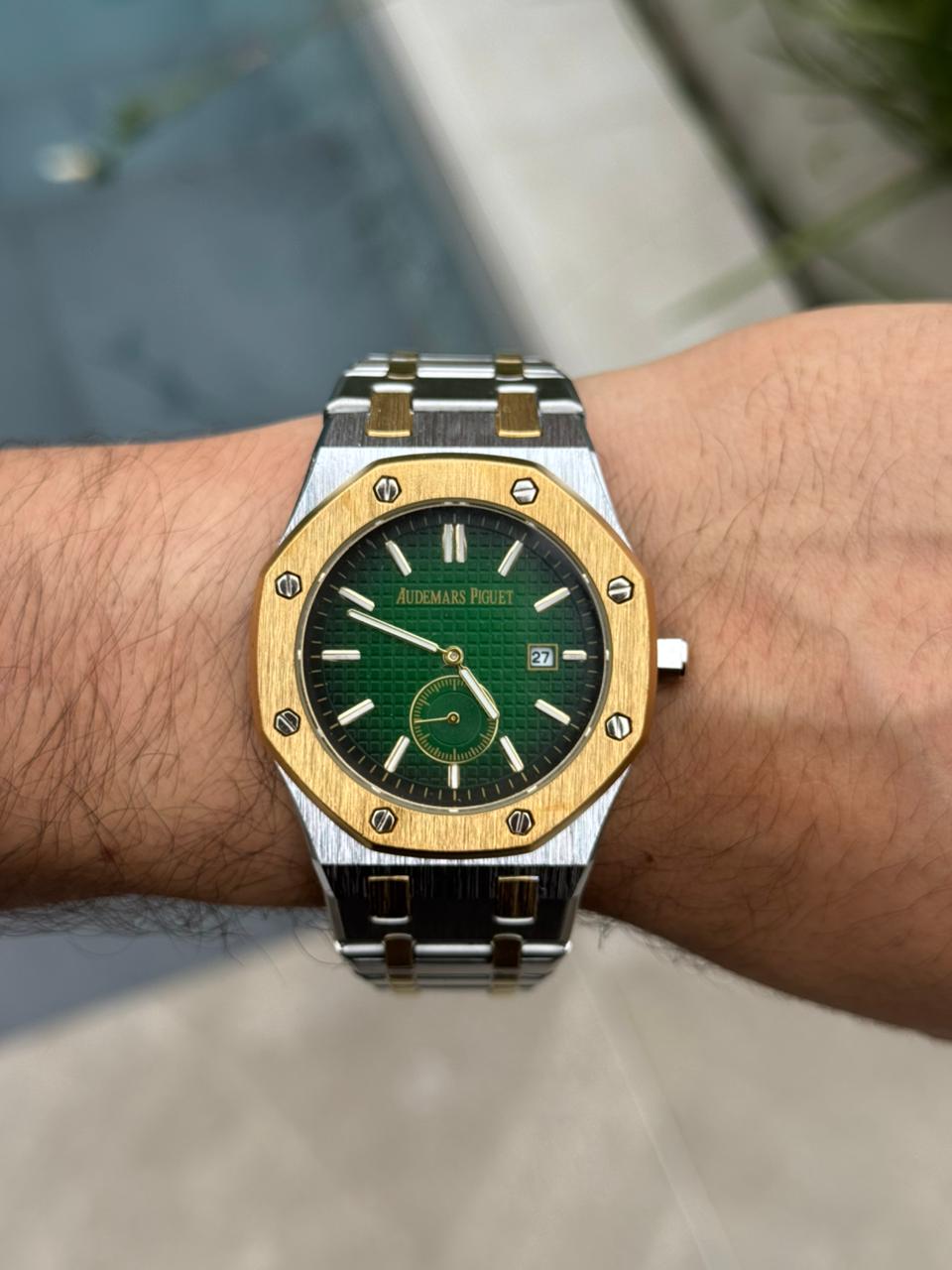 Admrs Royale Metalico Bicolor Dorado Tablero Verde
