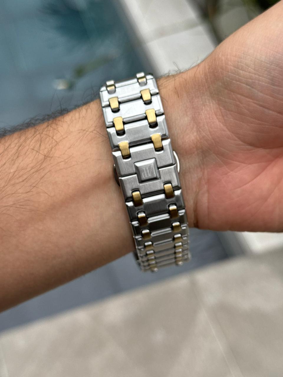 Admrs Royale Metalico Bicolor Dorado Tablero Plateado