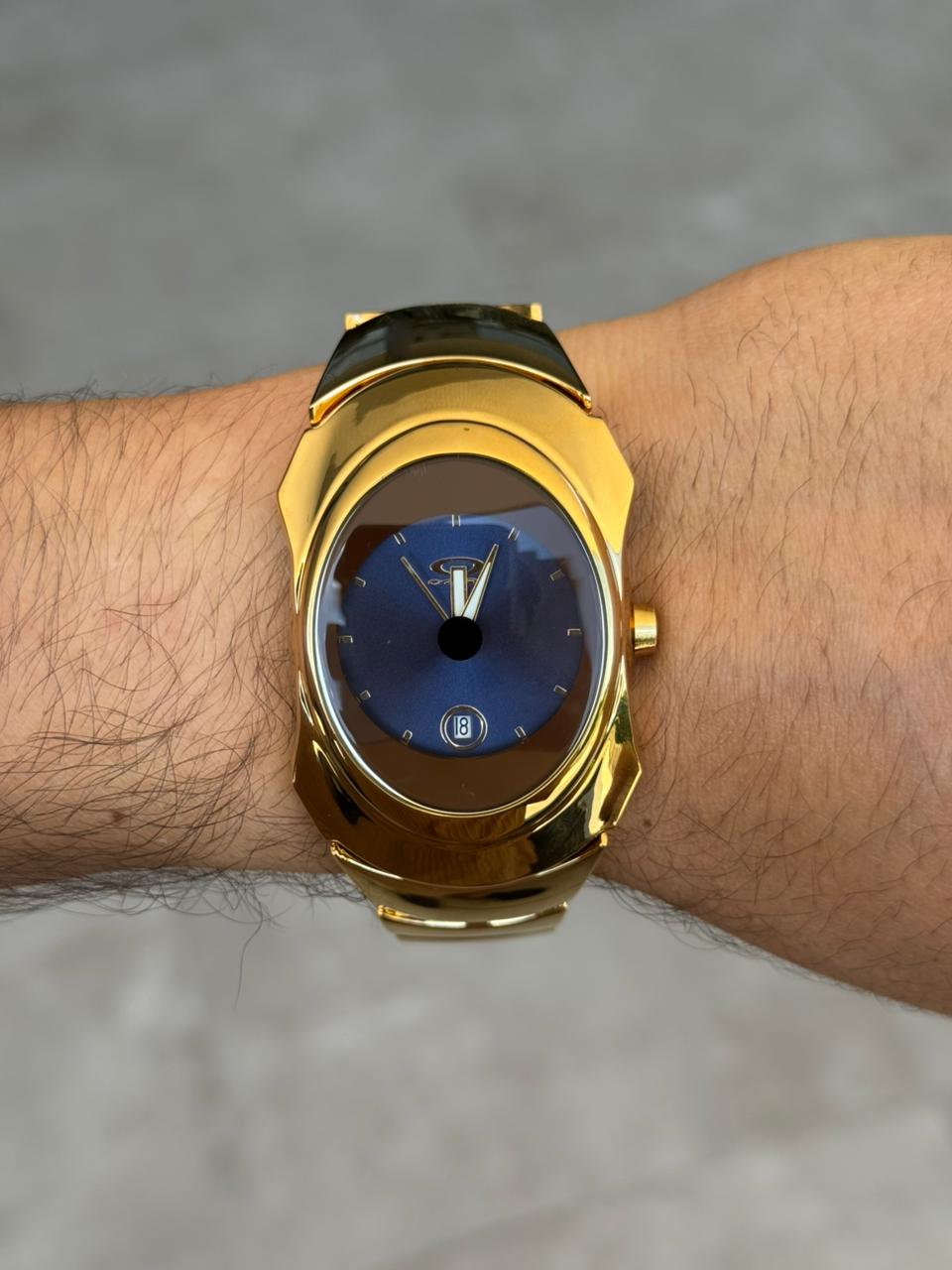Okl Metalico Dorado Tablero Azul