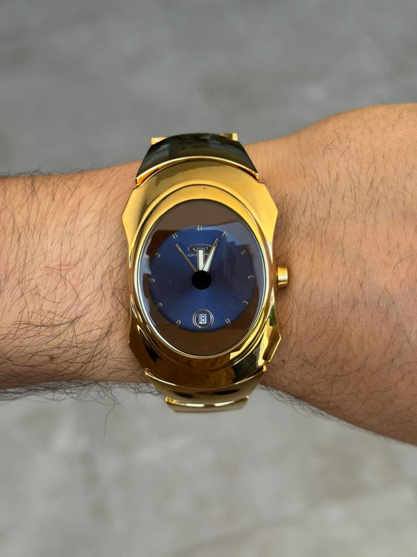 Okl Metalico Dorado Tablero Azul