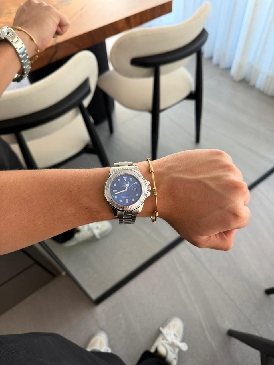 Rlx Master Plateado Tablero Azul