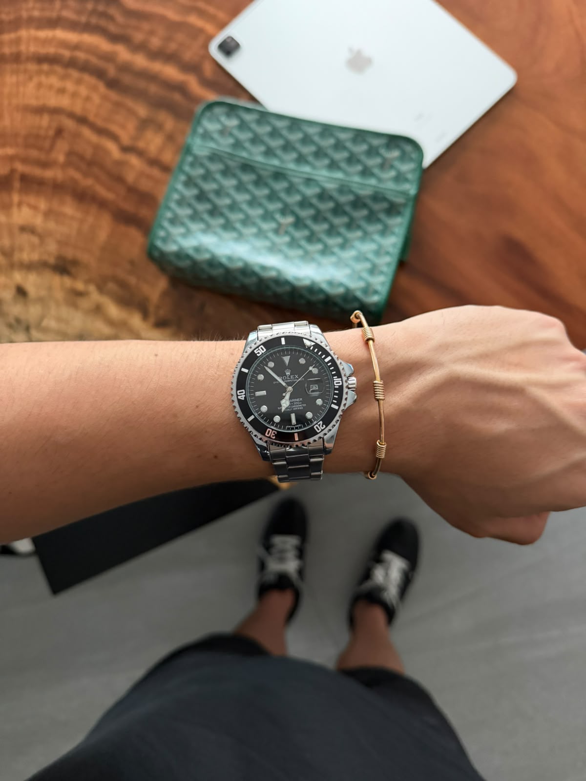 Rlx 2026 Submariner Plateado Tablero Negro Bisel Negro