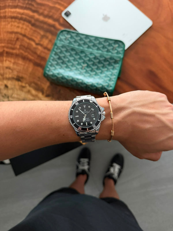 Rlx 2026 Submariner Plateado Tablero Negro Bisel Negro
