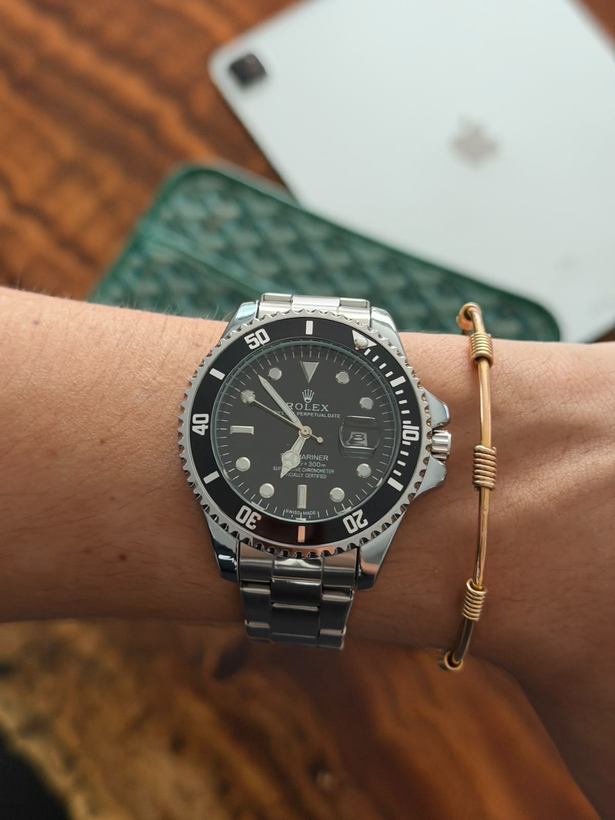 Rlx 2026 Submariner Plateado Tablero Negro Bisel Negro