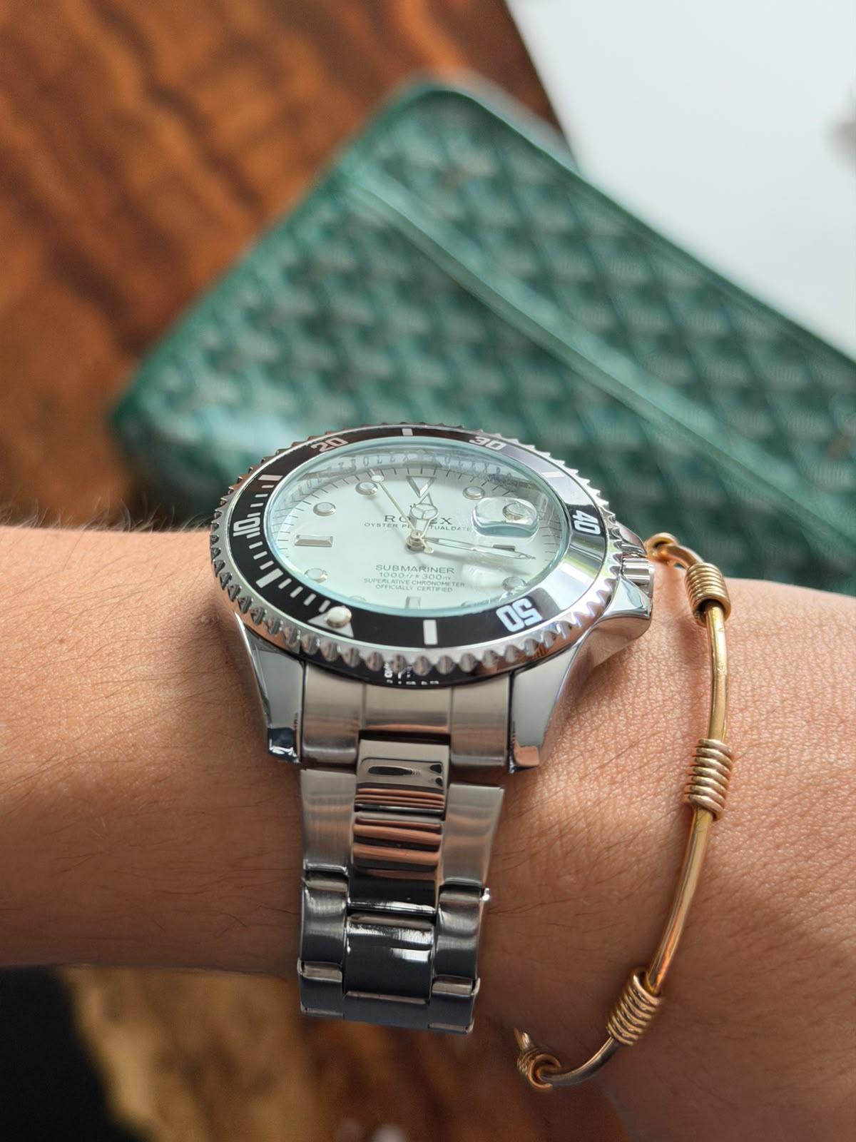 Rlx 2026 Submariner Plateado Tablero Blanco Negro