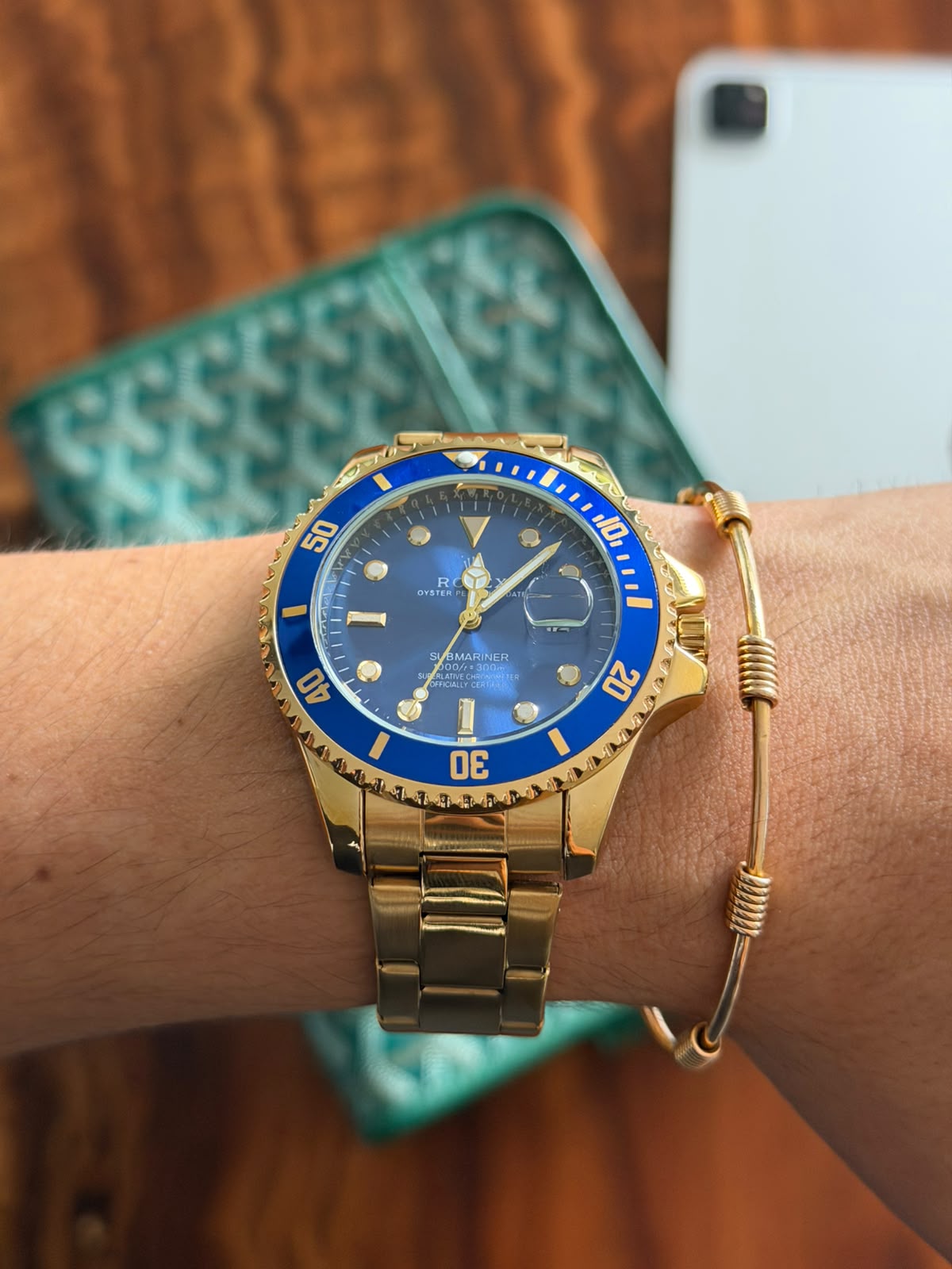Rlx 2026 Submariner Dorado Tablero Azul