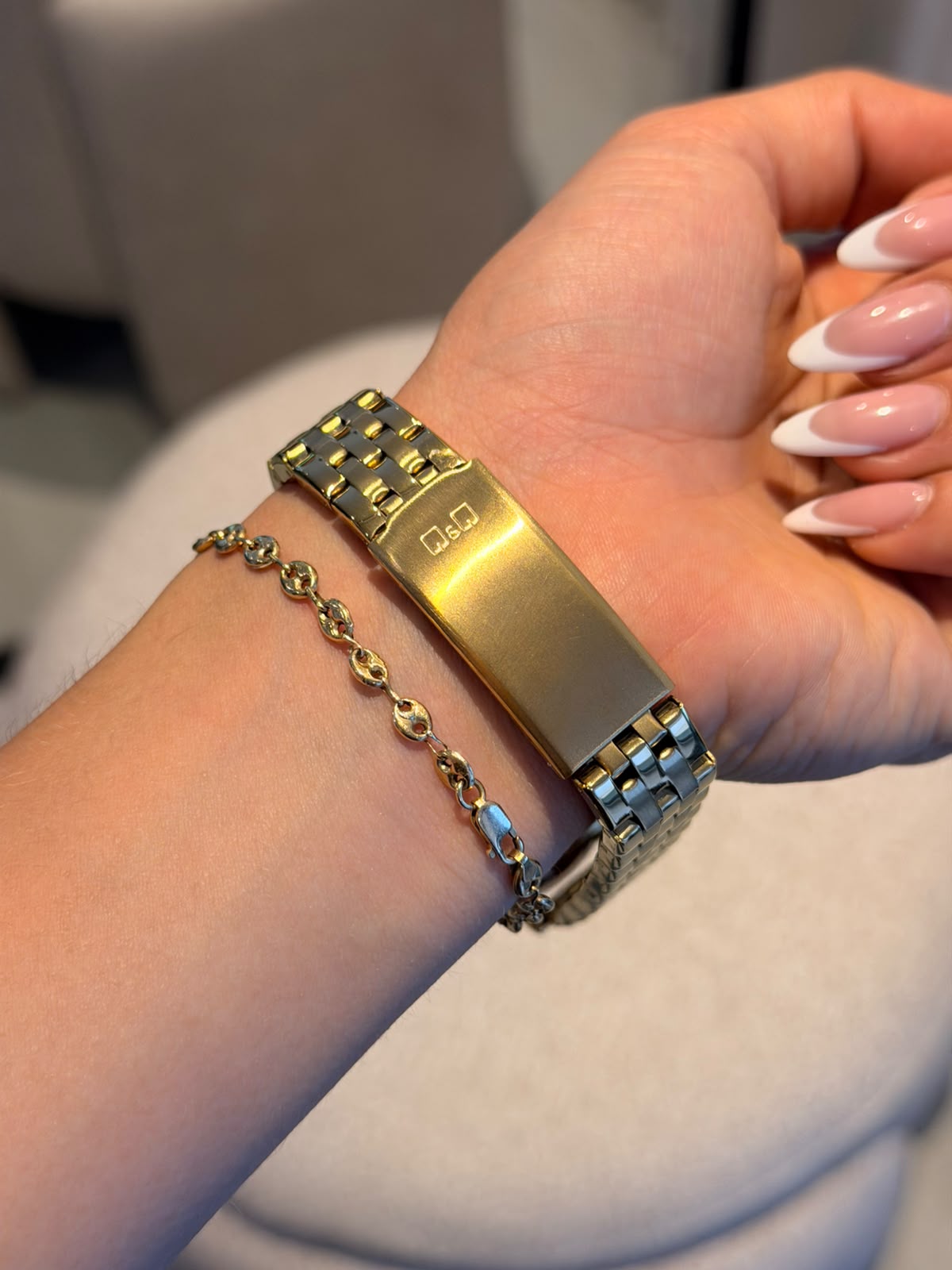 QYQ Mujer Sun Dorado Tablero Blanco