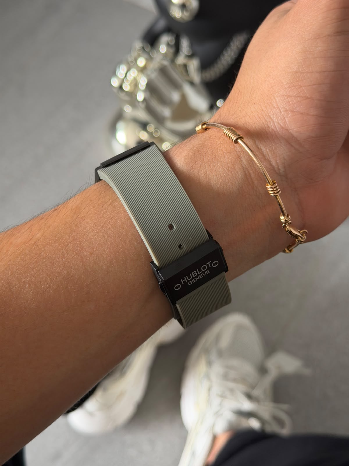 Hblt Meca Goma Gris Tablero Plateado Tablero Negro