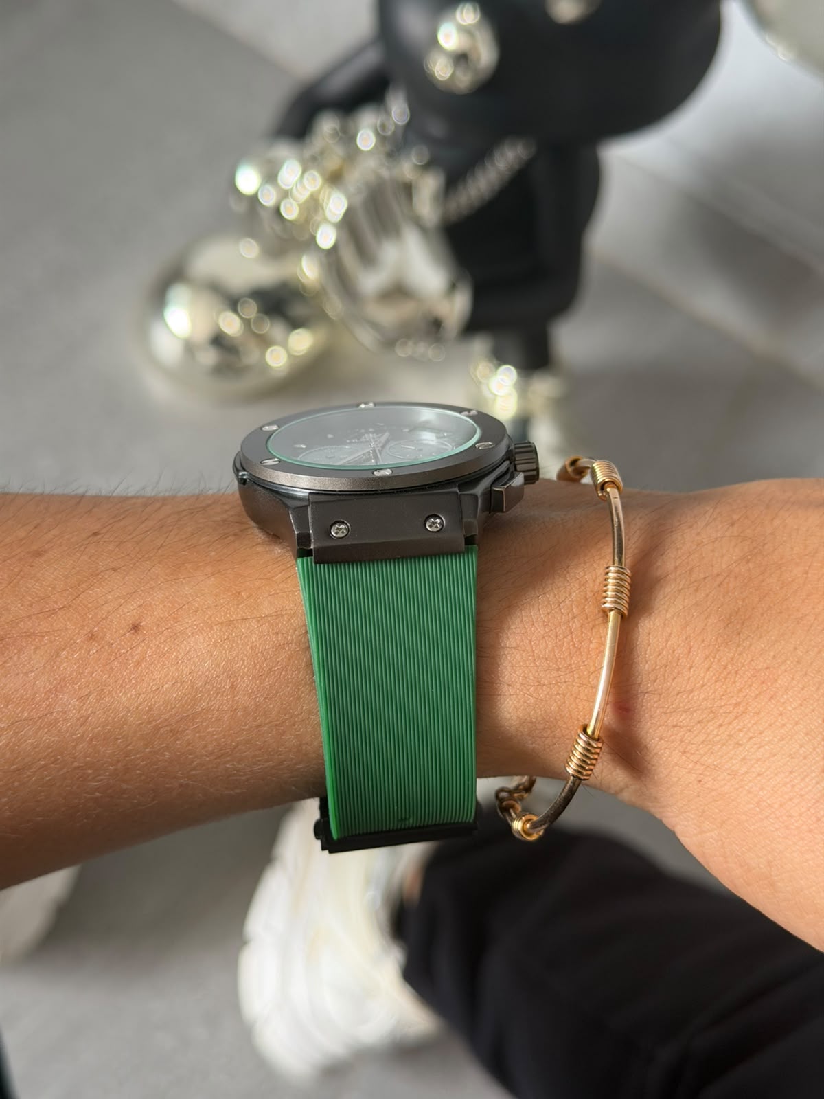 Hblt Meca Goma Verde Tablero Negro