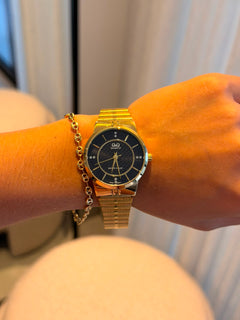 QYQ QT Mujer Dorado Tablero Negro