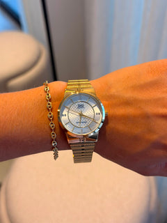 QYQ QT Mujer Dorado Tablero Plateado