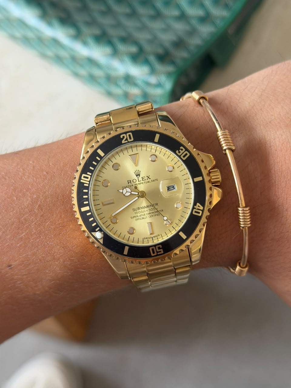 Rlx 2026 Submariner Dorado Tablero Dorado Negro