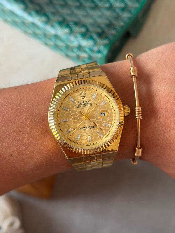 Rlx Oyster Luxe Dorado Tablero Dorado