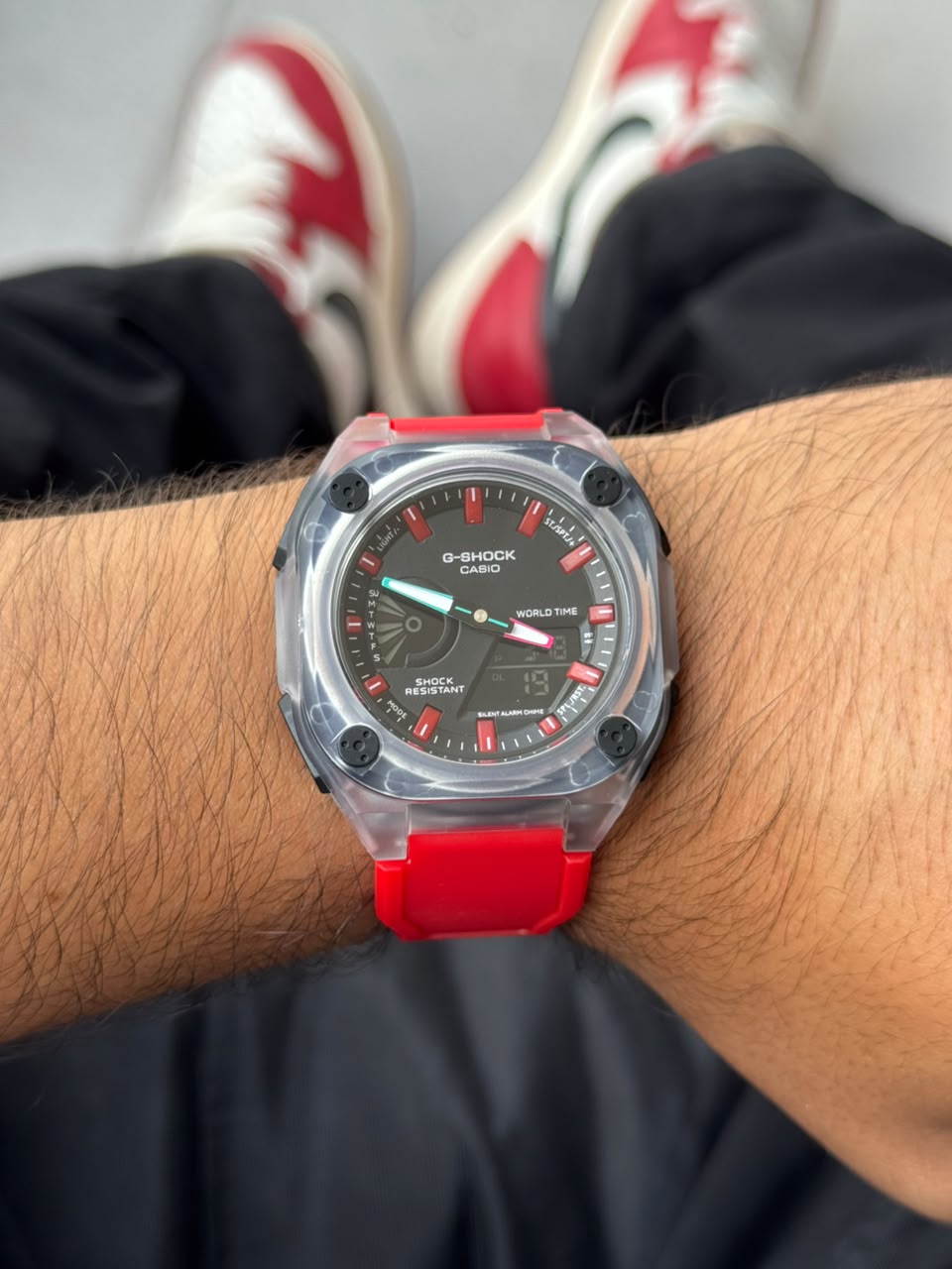 G-Shck Mudman Rojo Tablero Negro-Rojo
