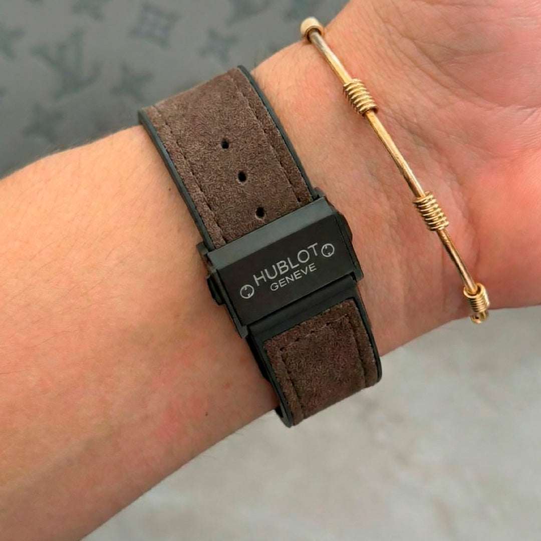 Hblt Luxe Correa Cafe Tablero Plateado